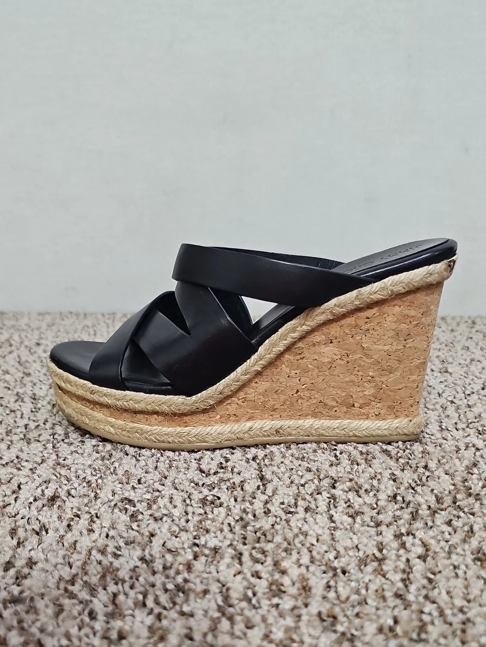 JIMMY CHOO PRISMA VACHETTA CORK WEDGE SANDALS BFPM-07-204